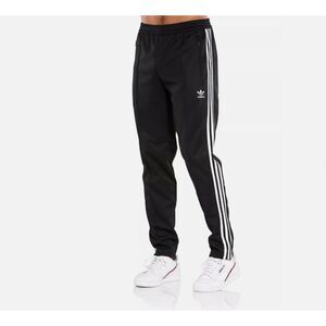 Adidas Mens Beckenbauer Track Pants Slim Tapered Black 3 Stripe Size Medium